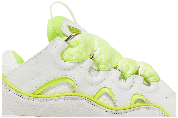 Lanvin Wmns Curb Sneakers White Fluo Yellow