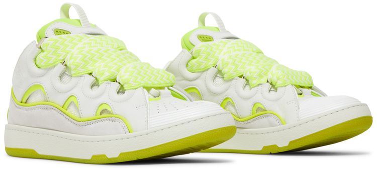 Lanvin Wmns Curb Sneakers White Fluo Yellow