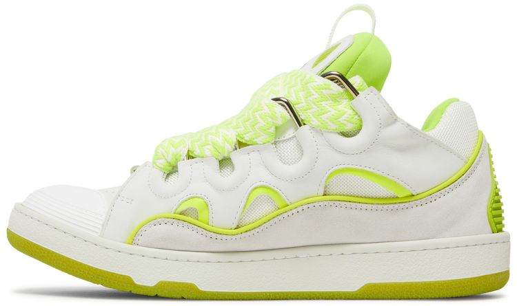 Lanvin Curb Sneakers White Fluo Yellow