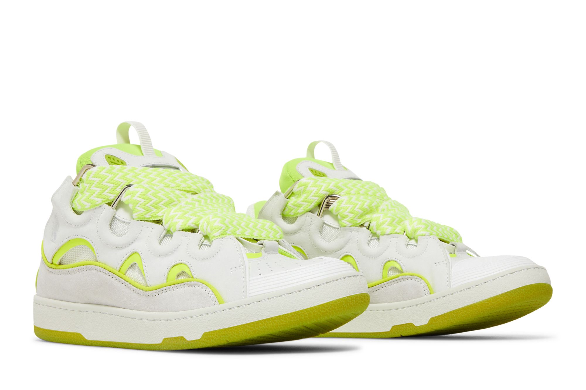 Buy Lanvin Curb Sneakers 'White Fluo Yellow' - FM SKRK11