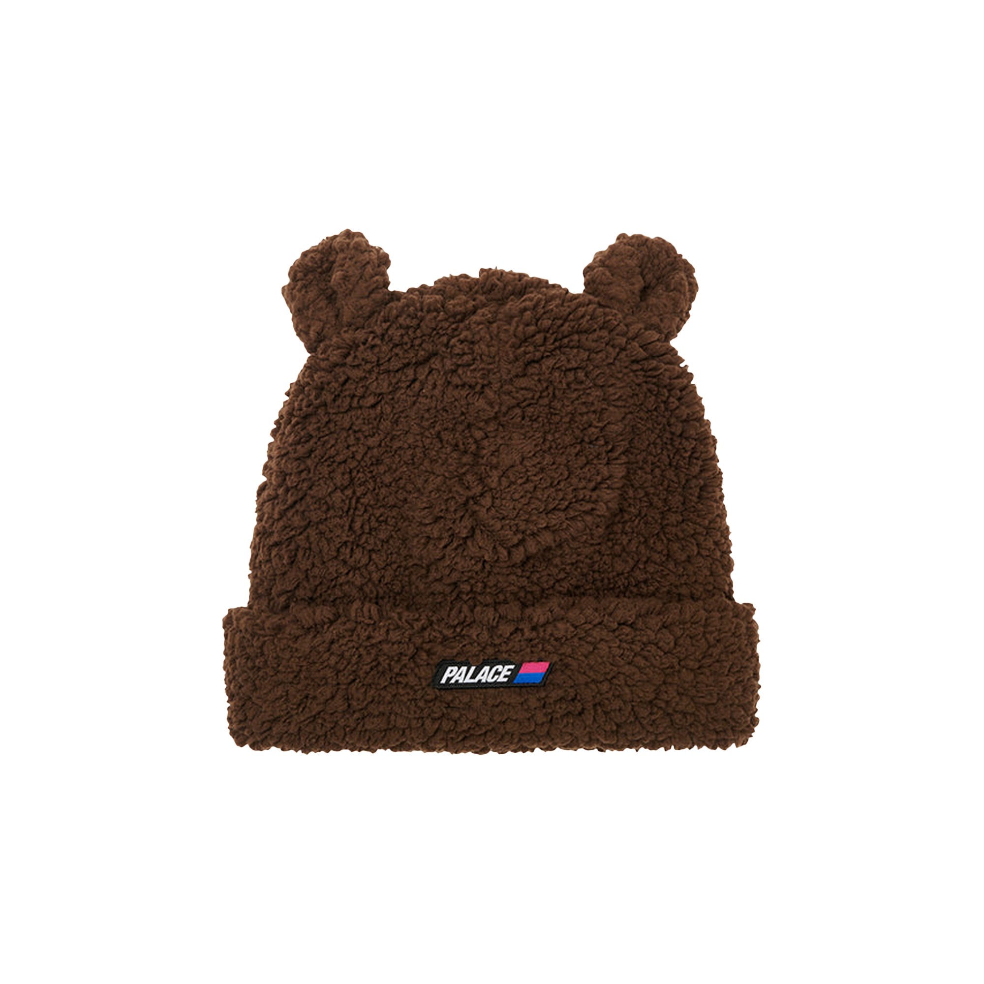 Palace Fuzzy Ear Beanie 'Brown' | GOAT