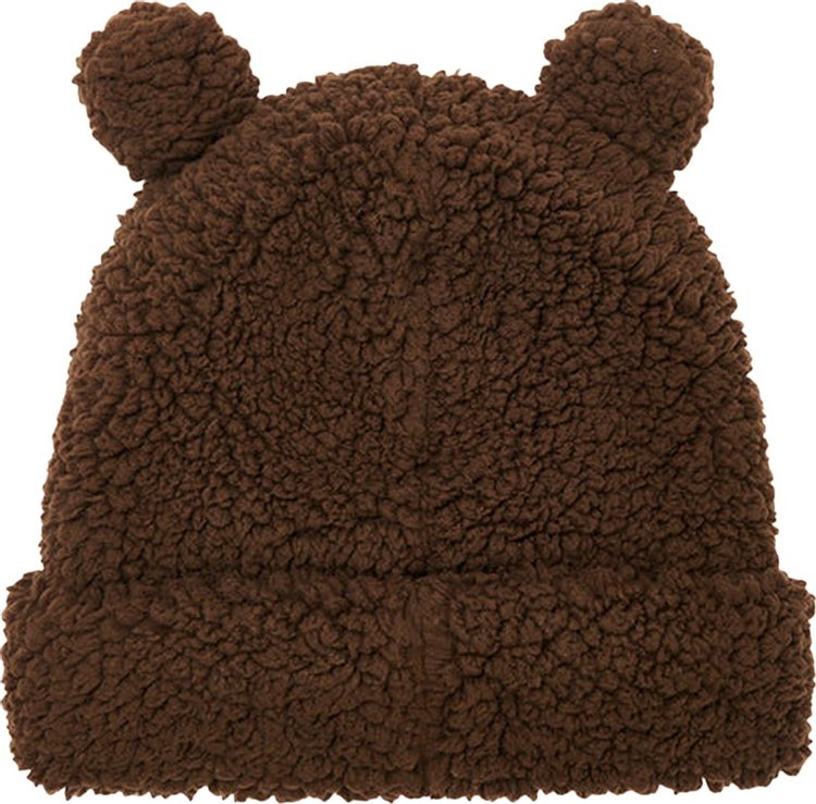 Palace Fuzzy Ear Beanie Brown