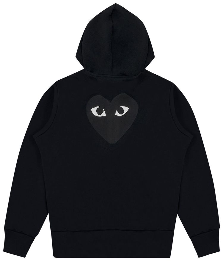 Comme des Garcons PLAY Zip Up Hoodie Black