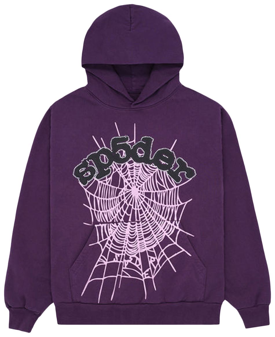 Buy Sp5der Web Hoodie 'Grape' SP5 8D WEB HGR GOAT
