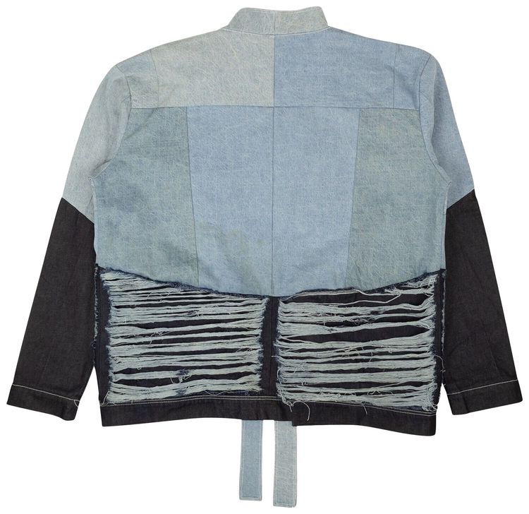 Who Decides War Melded Denim Robe Jacket Blue