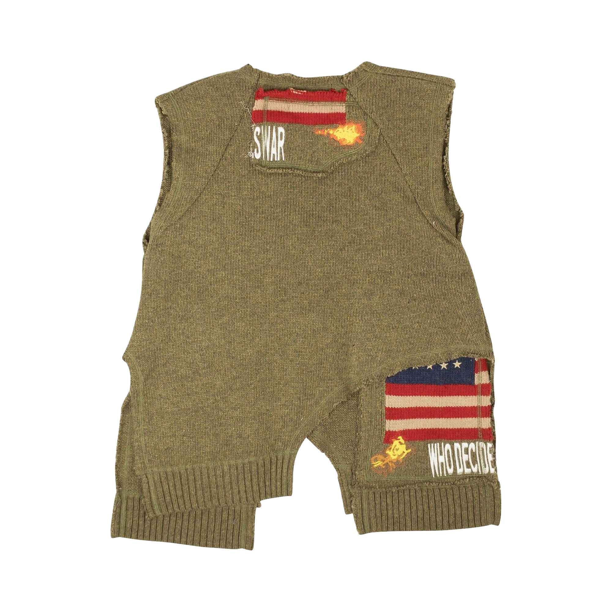 さらに100円引き◆MAHAGRID◆FLAG LOGO KNIT VEST Buy Stray Kids Stray Kids and Mahagrid Collaboration, TRIBAL