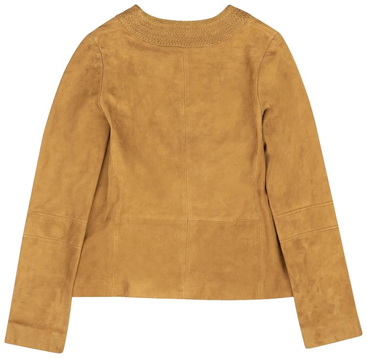 Saint Laurent Kaf Suede Top Brown