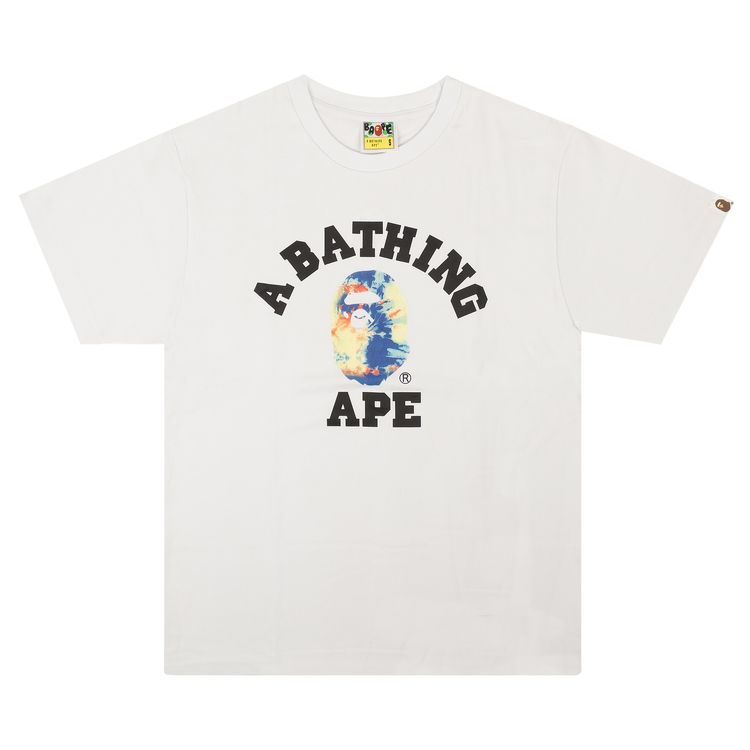 BAPE Tie Dye College Tee WhiteMulticolor