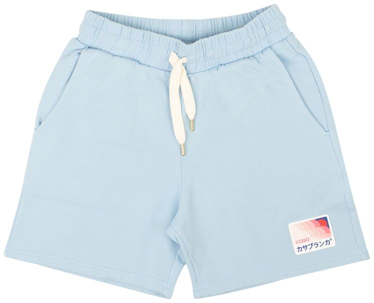 Casablanca Casa Clouds Embroidered Sweatshorts Light Blue