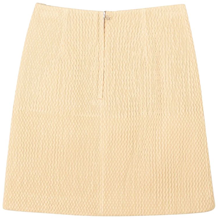 Bottega Veneta Quilted Leather Mini Skirt Tan
