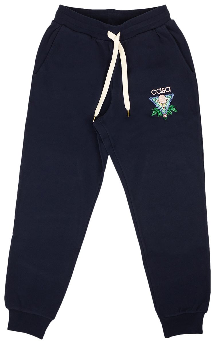Casablanca Memphis Icon Sweatpants Navy Blue