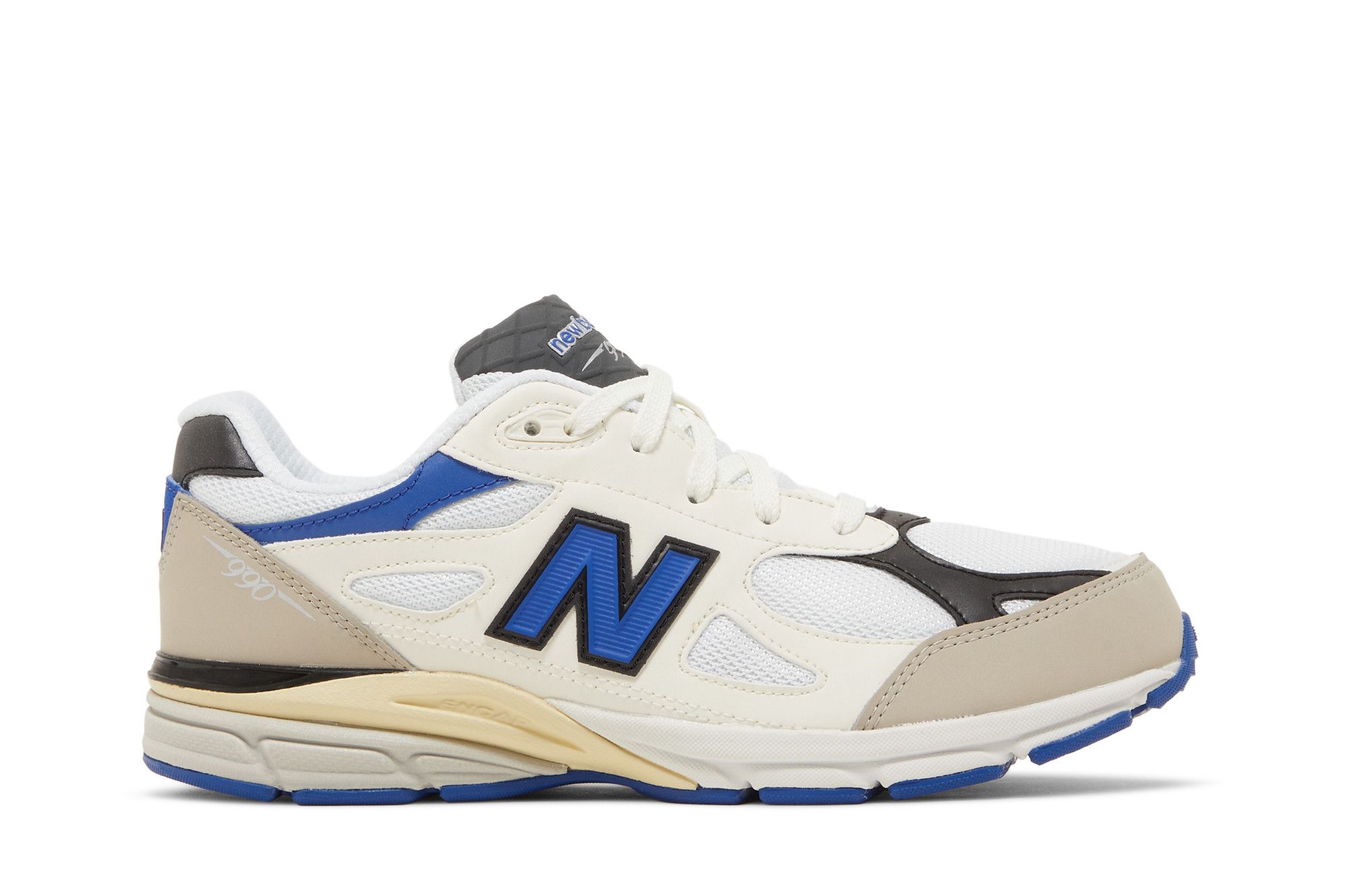 New balance 990v3 white shop and blue