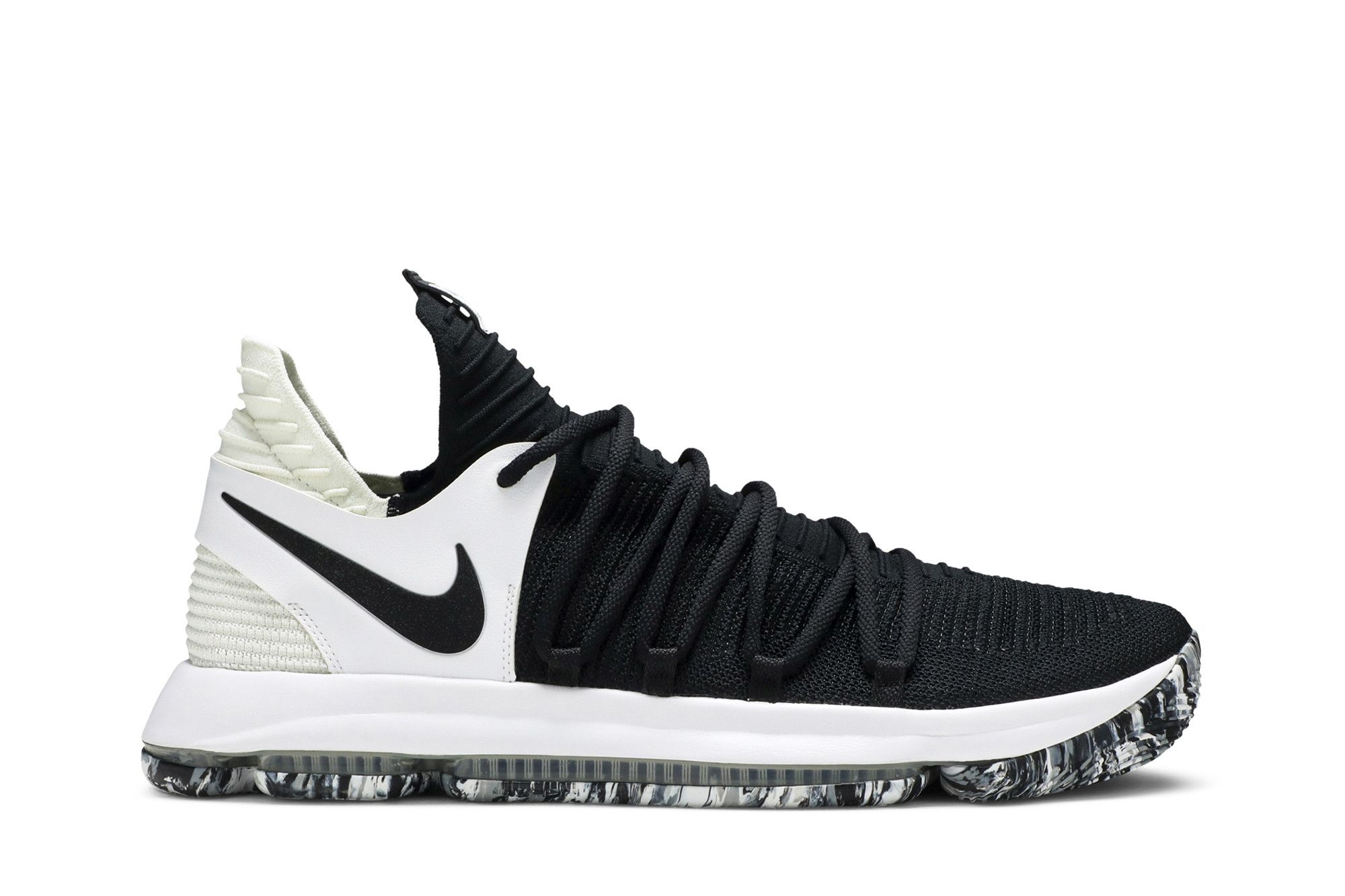 Nike kd 10 hotsell black and white