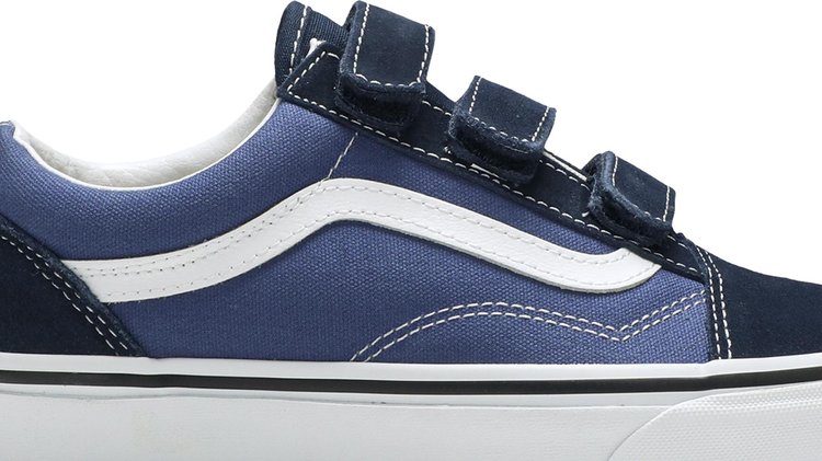 Old Skool Suede Canvas Velcro Dress Blue