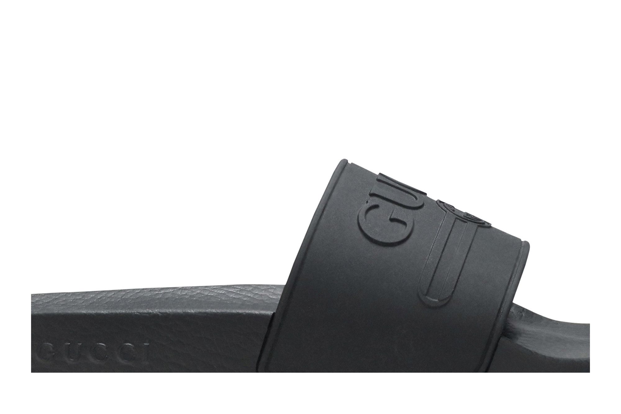 Gucci rubber logo slides deals