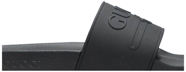 Gucci Logo Rubber Slide Black