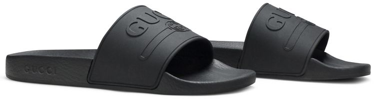 Gucci Logo Rubber Slide Black