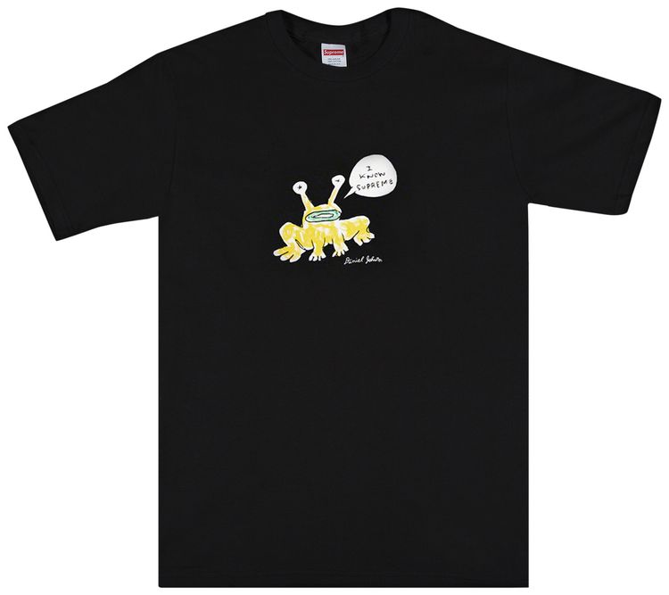 Supreme x Daniel Johnston Frog Tee Black