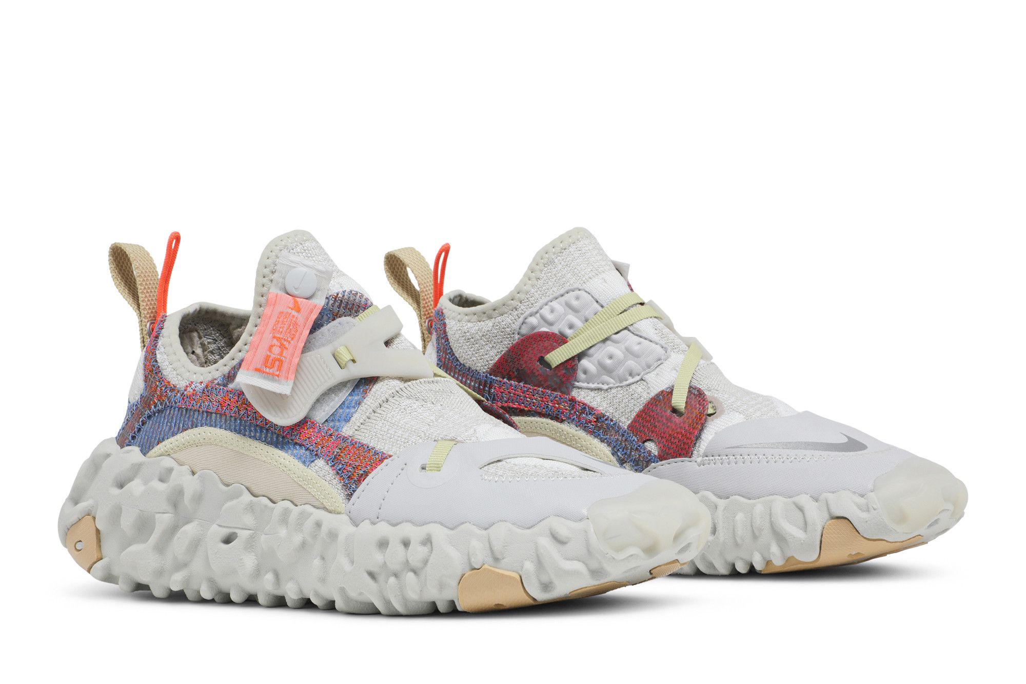 white ispa overreact flyknit sneakers