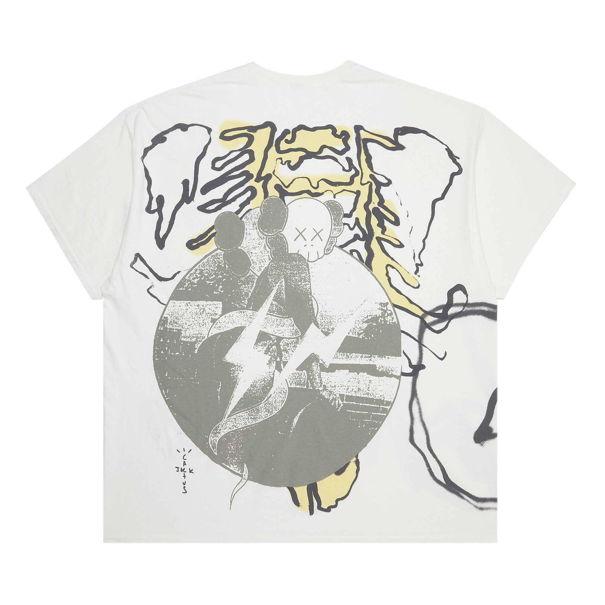 Size 103.5 Cactus Jack by Travis Scott x KAWS For Fragment Tee 'Vintage  Wash'
