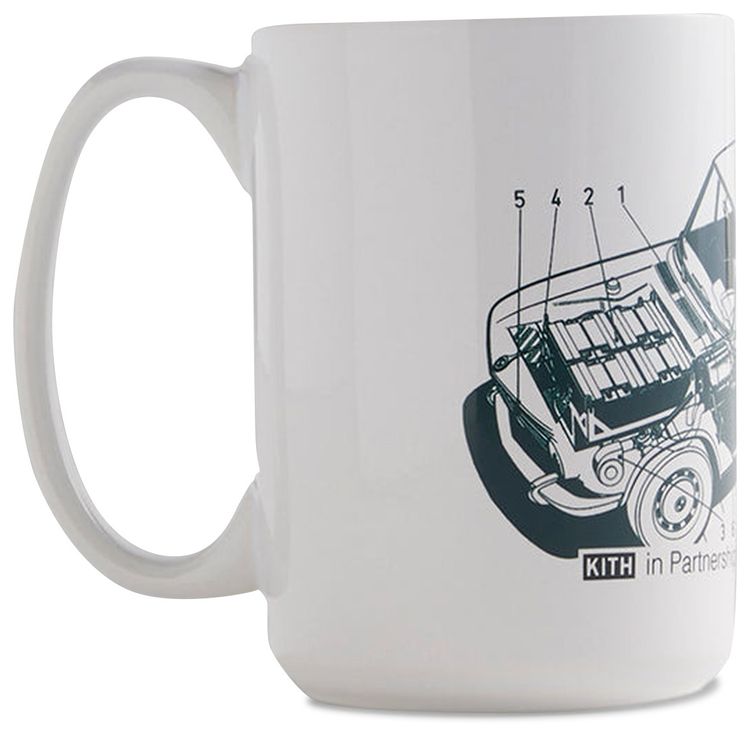 Kith For BMW Car Sketch Mug White