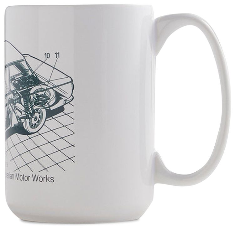 Kith For BMW Car Sketch Mug White