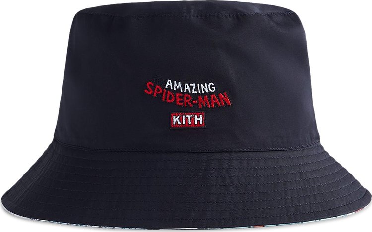 Buy Kith For Spider Man Reversible Bucket Hat 'Black' - KHM050182 001 ...
