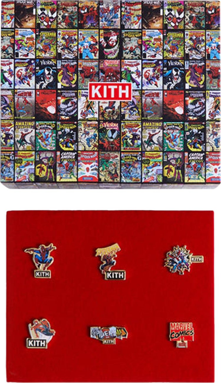 Kith For Spider Man Enamel Pin Set Multi