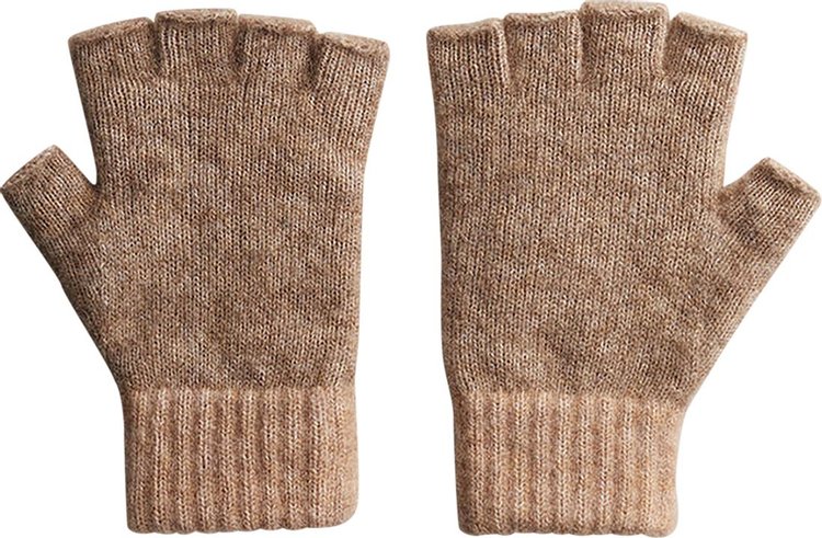 Kith Kithmas Cable Knit Fingerless Gloves Quicksand