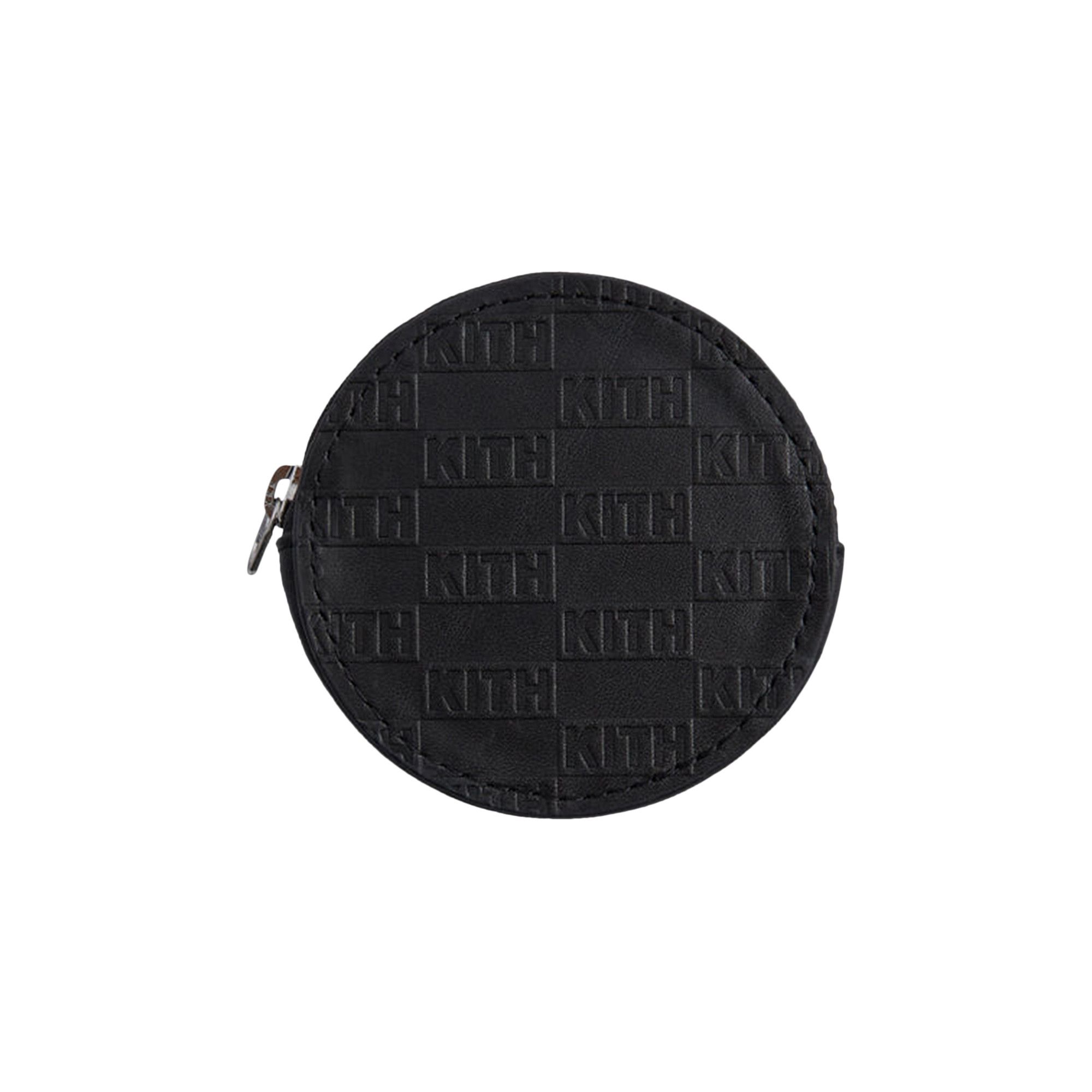 Buy Kith Monogram Leather Coin Pouch 'Black' - KHM040055 001 | GOAT