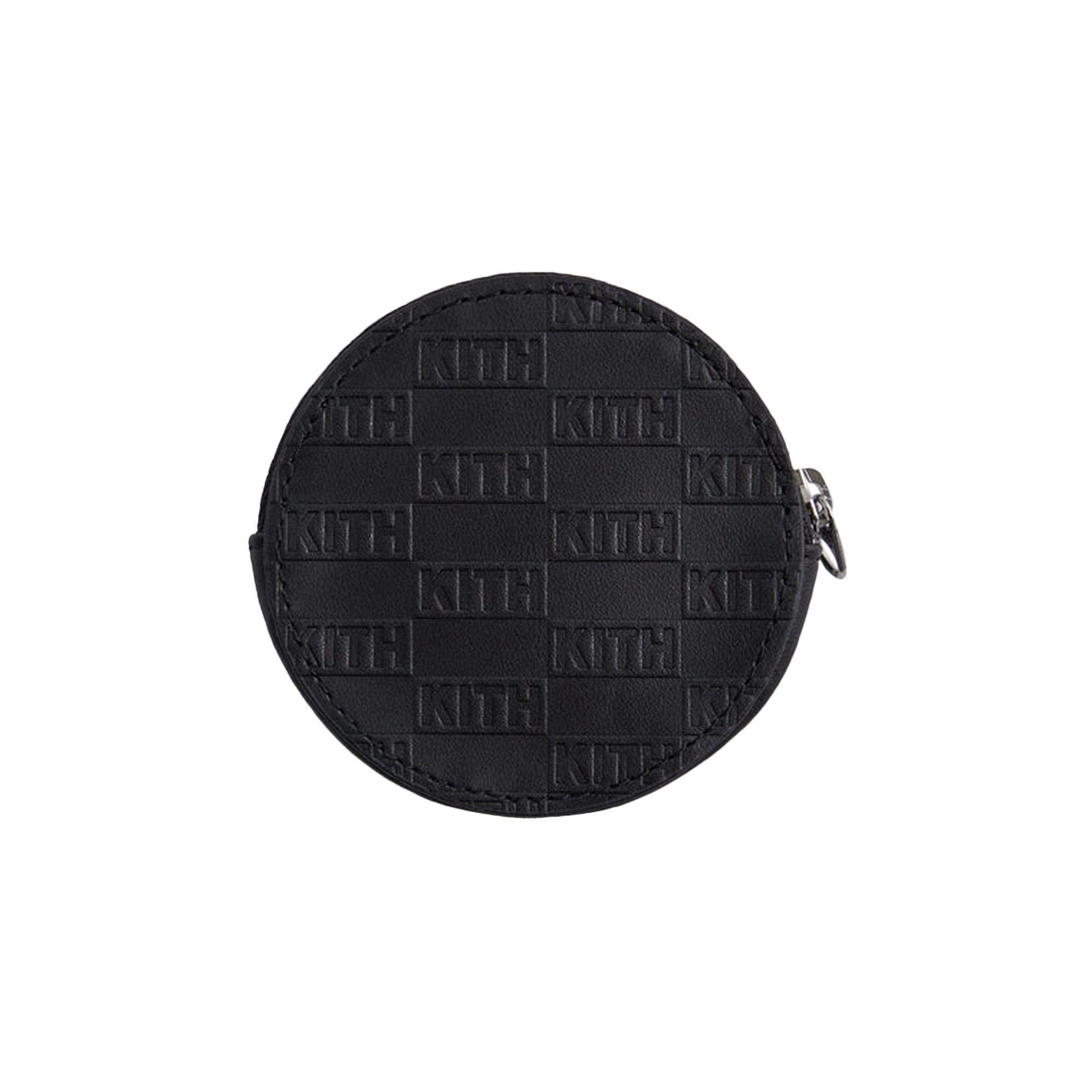 KITH ブラックレザー コインケース　モノグラム　kith monogram Kith Monogram Card Holder - Black