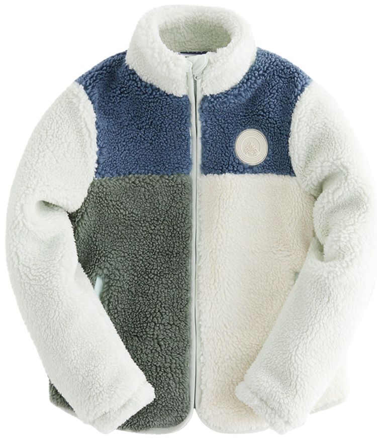 Kith Kids Blocked Sherpa Full Zip Laurel