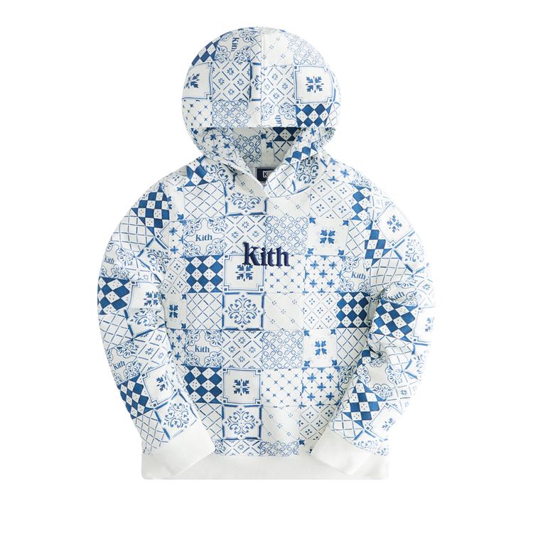 Kith Kids Azulejo Tiles French Terry Hoodie Sandrift
