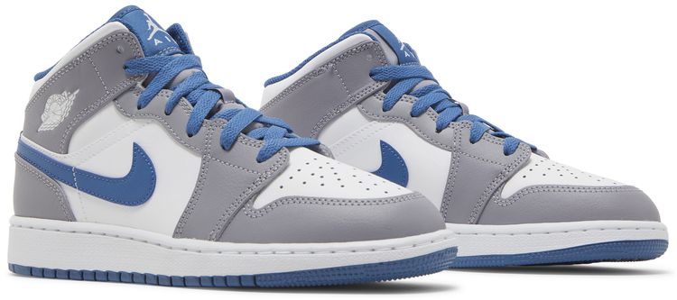 Air Jordan 1 Mid GS Cement True Blue