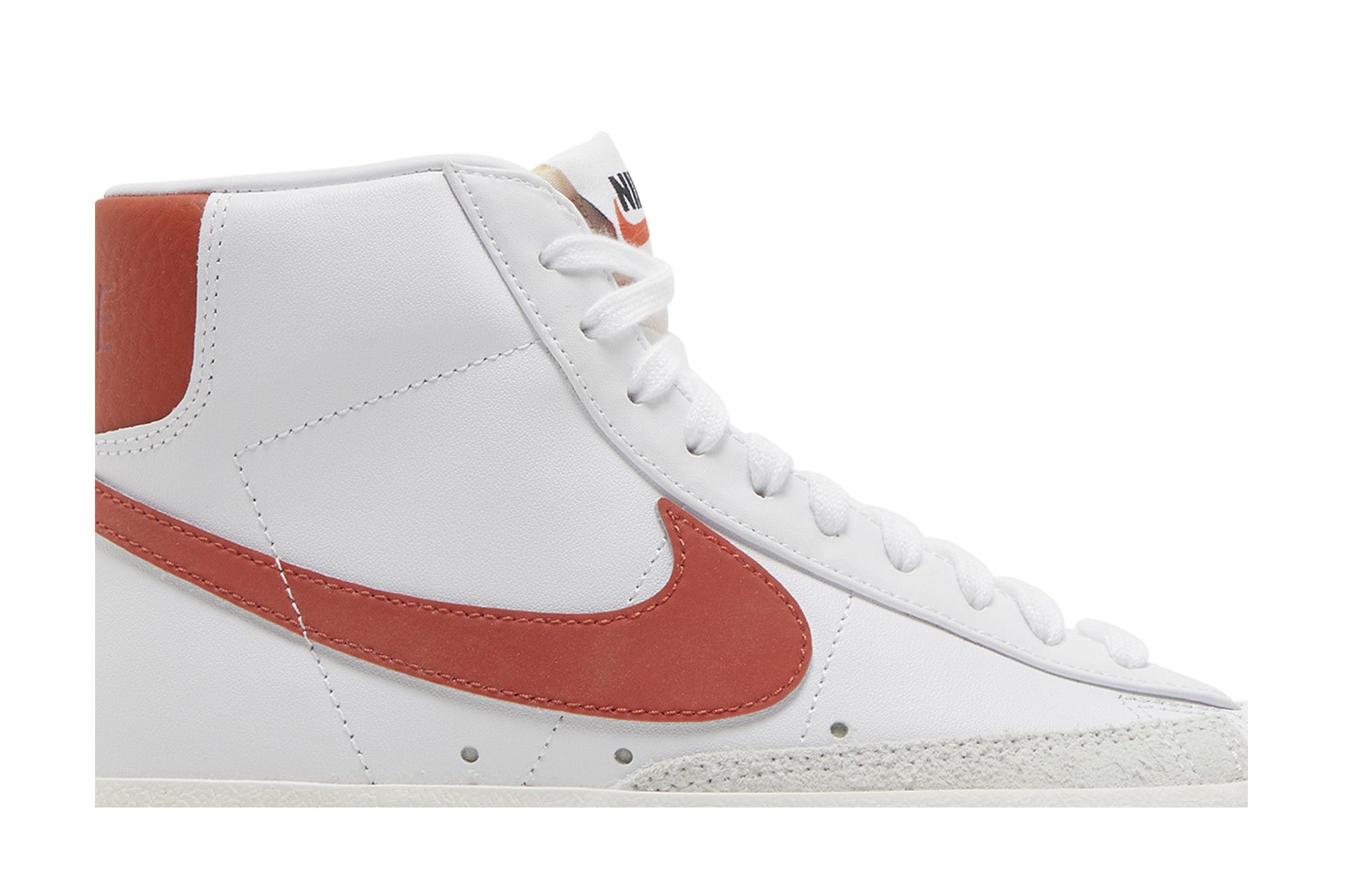 Nike blazer white orange top