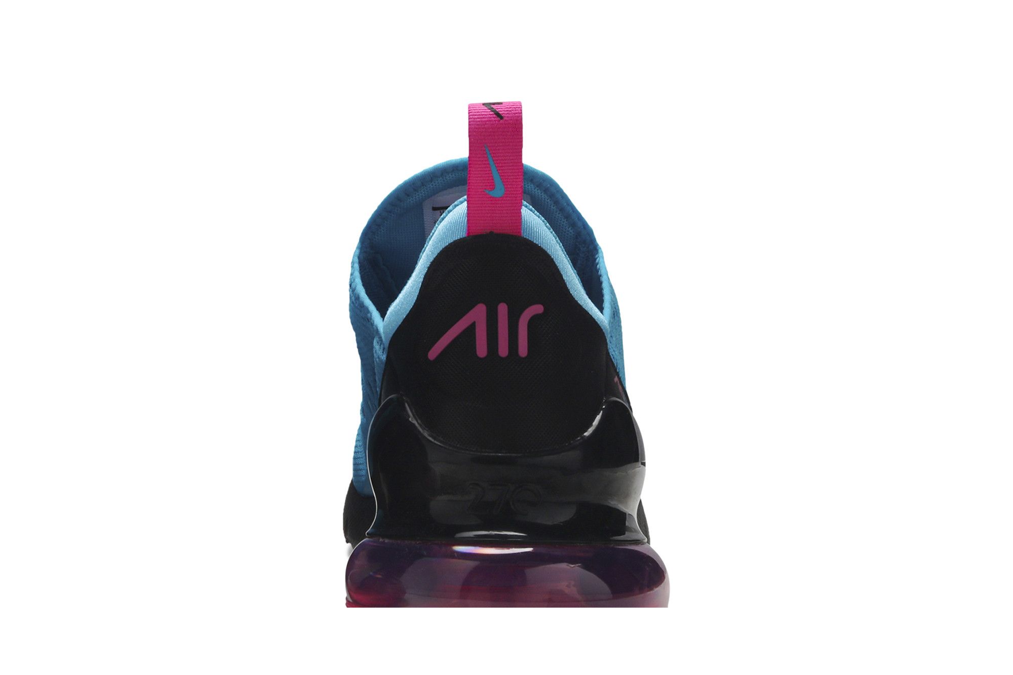 Nike Air Max 270 Light Blue Fury Laser Fuchsia Men s Shoes Size 10 Leather