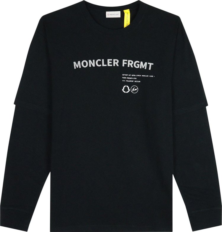 Moncler Genius 7 Fragment Logo Print Long-Sleeve Tee 'Black'