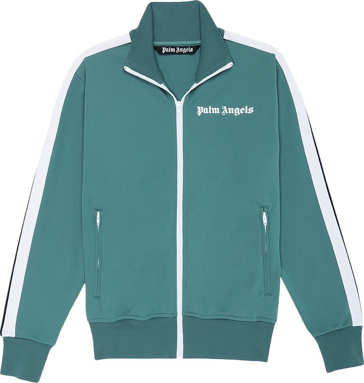Palm Angels Classic Track Jacket 'Pine Green/White'