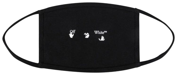 Off White Logo Mask BlackWhite