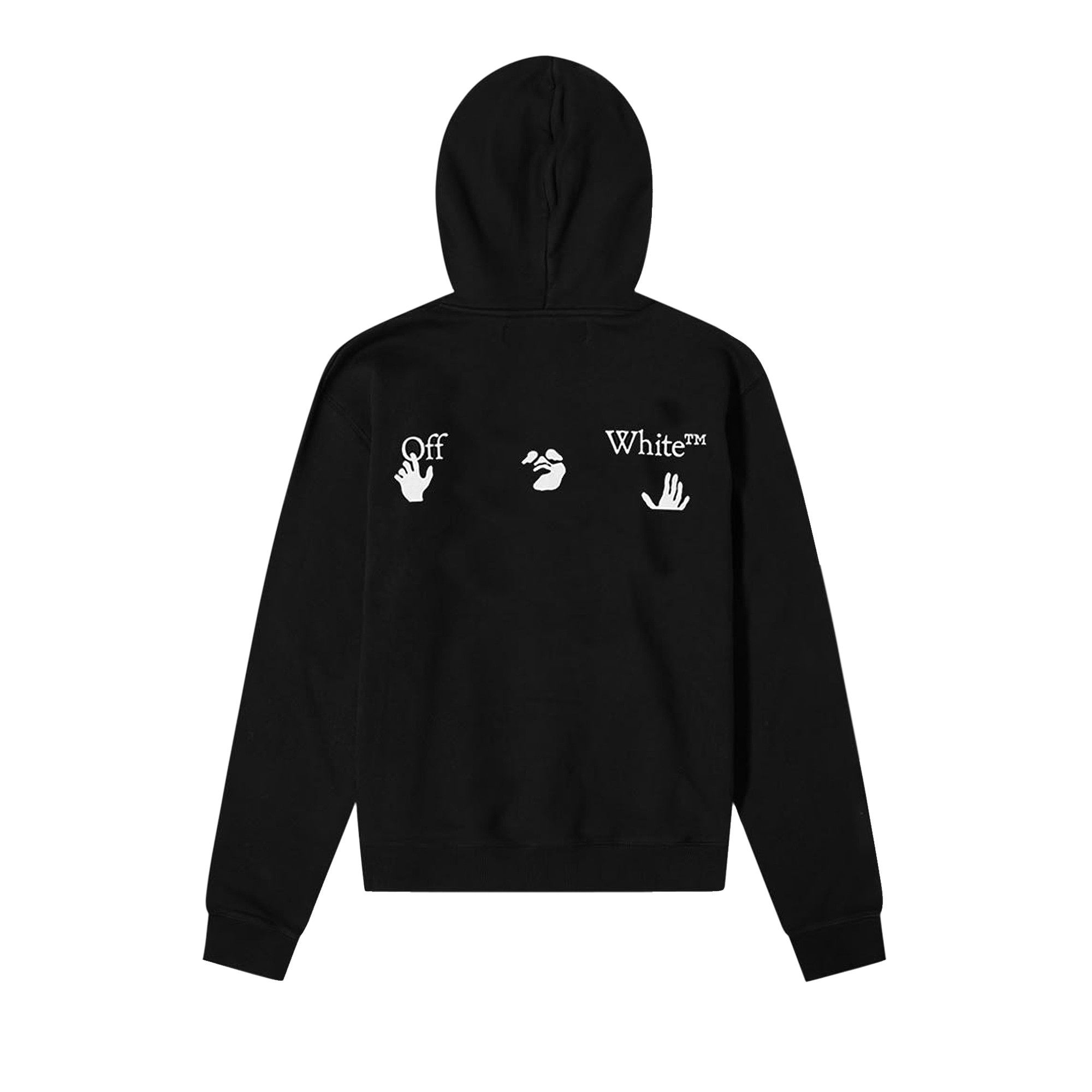 Off white best sale logo slim hoodie