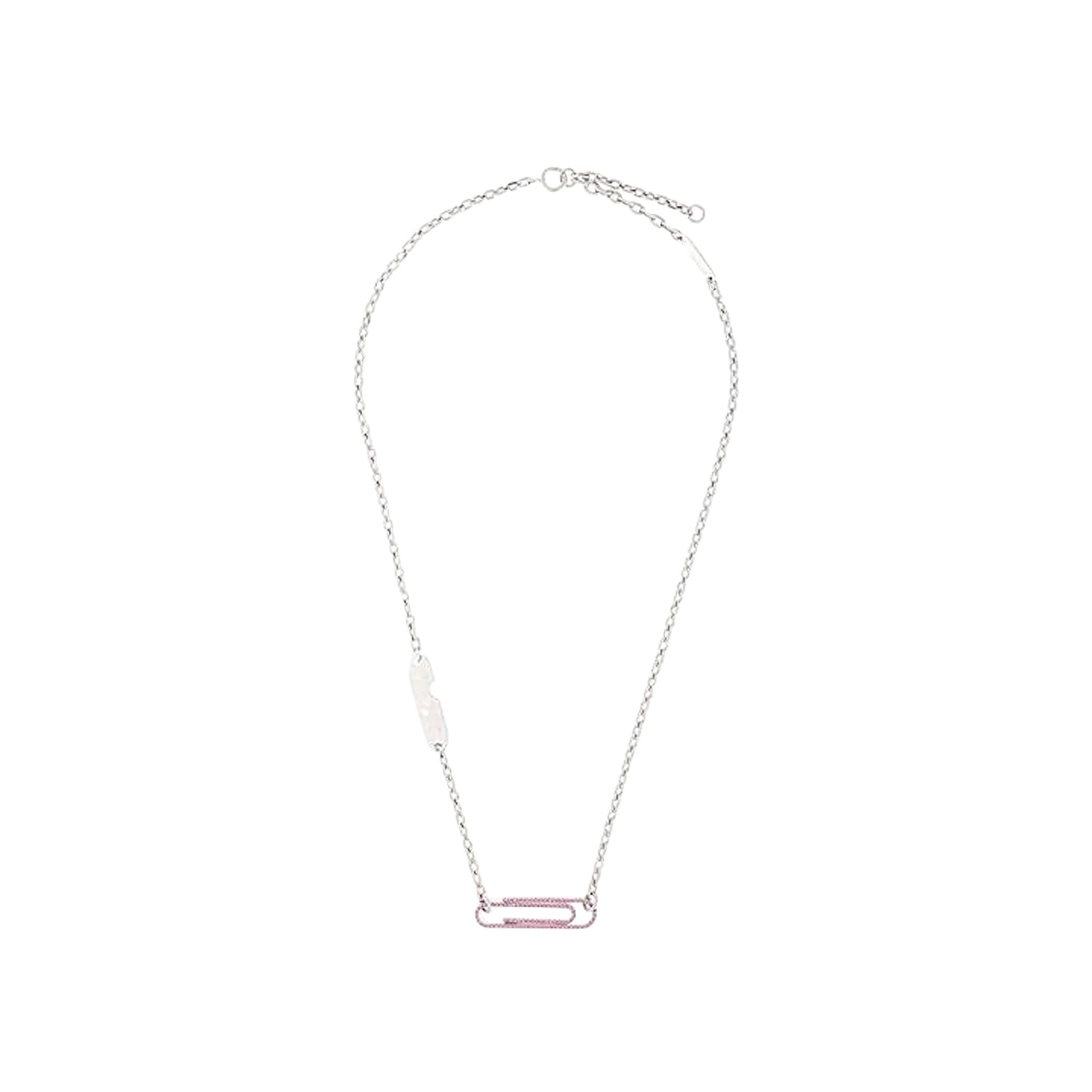 Off white paper cheap clip necklace