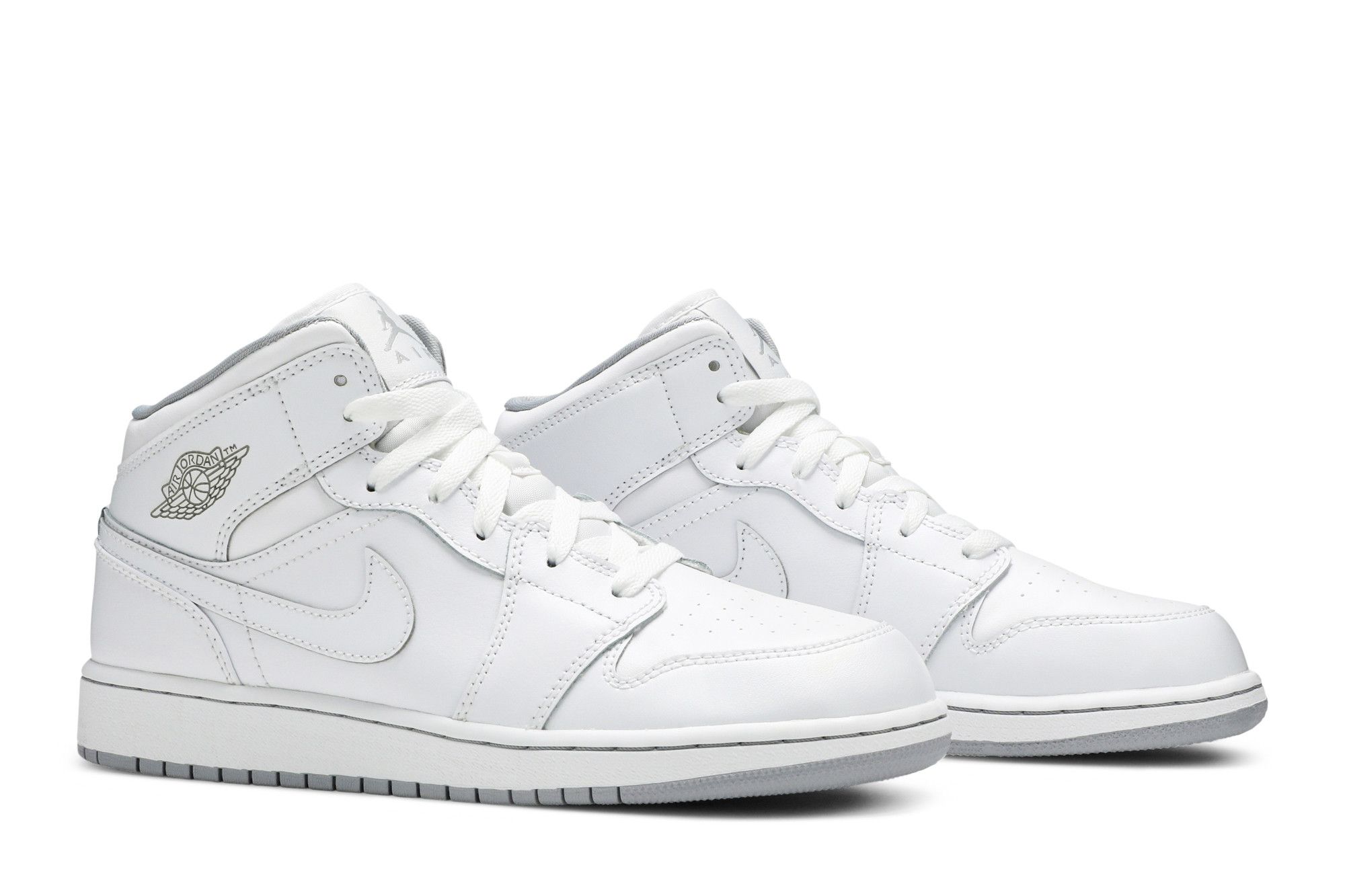 Buy Air Jordan 1 Retro Mid GS 'White Wolf Grey' - 554725 112 Buy Air Jordan 1 Retro Mid GS 'White Wolf Grey' - 554725 112