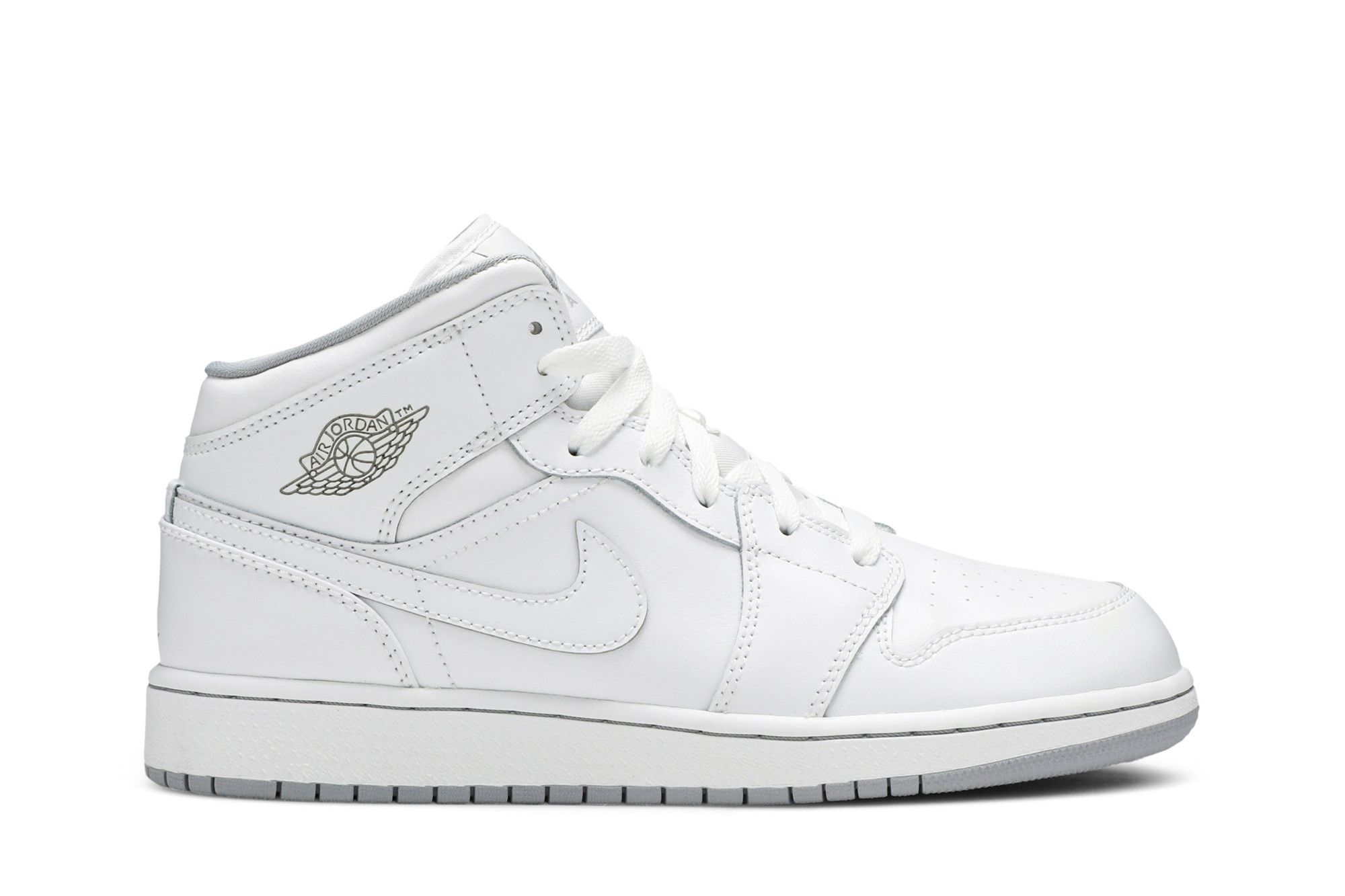 Air Jordan 1 Retro Mid GS White Wolf Grey