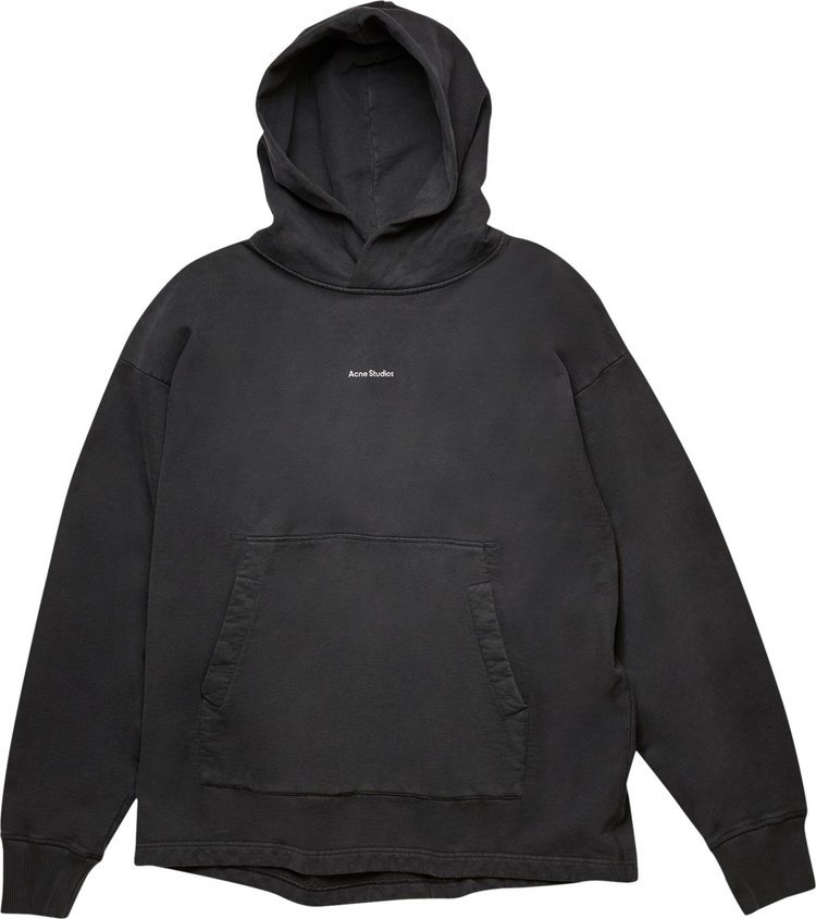 Acne Studios Logo Print Hooded Sweatshirt 'Black'