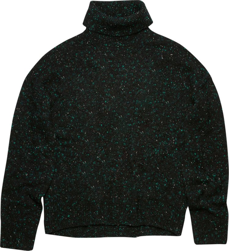 Acne Studios Half-Zip Knitted Sweater 'Black/Green'