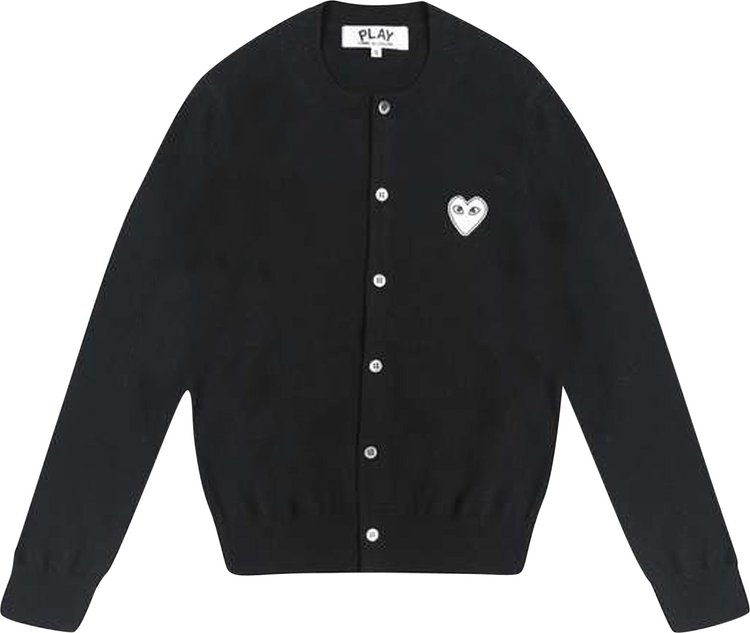 Buy Comme des Garçons PLAY Heart Cardigan 'Black' - P1N061 BLAC | GOAT