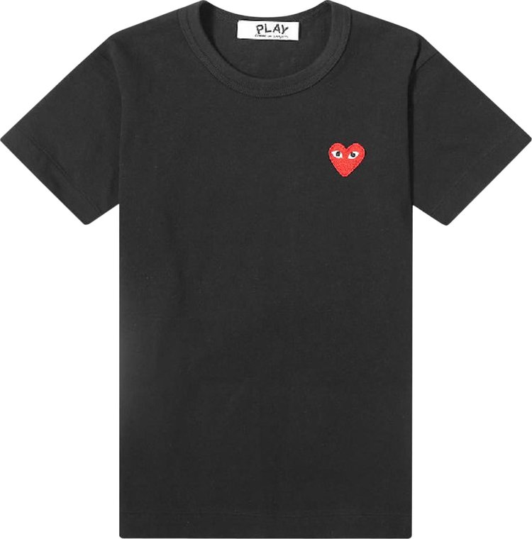 Comme des Garçons PLAY Basic Heart Logo T-Shirt 'Black'
