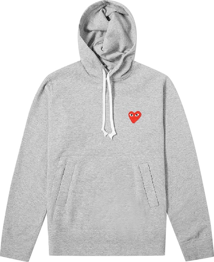 Buy Comme des Garçons PLAY Heart Logo Pullover Hoodie 'Grey' - P1T169 ...