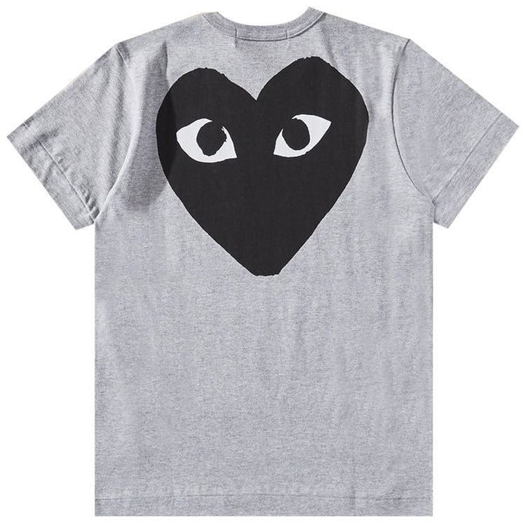 Comme des Garcons PLAY Large Heart Logo T Shirt Grey