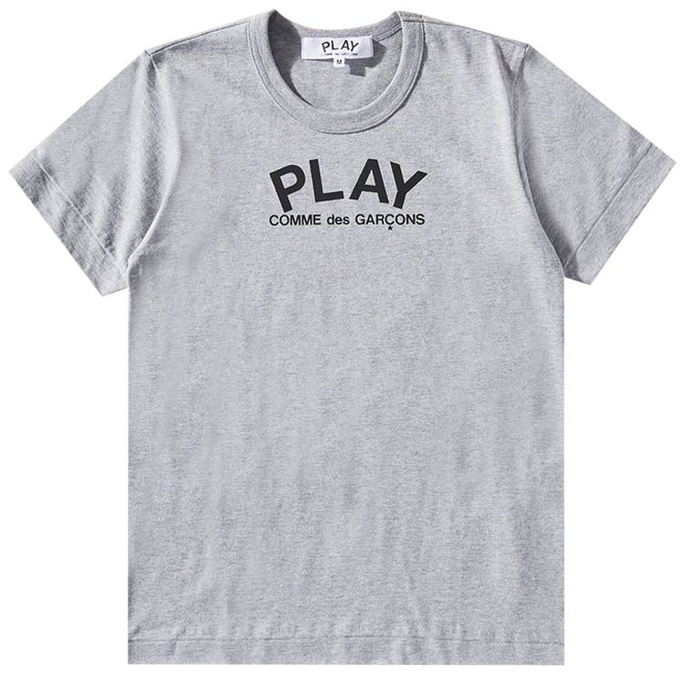 Comme des Garcons PLAY Large Heart Logo T Shirt Grey